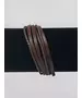 Leather Handmade Men's Bracelet "Brown-3"
