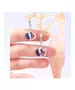 Silver Earrings "Blue Hearts" (S925)