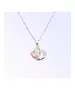 Silver Pendant "Pink Hearts" (S925)