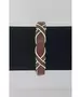 Leather Handmade Men's Bracelet "Βrown-White -3"