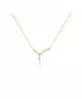 Cancer Zircon Gold Necklace