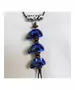 Long Handmade Ceramic Necklace "Blue Stones"