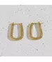 Allier Rectangle Hoops Sparkling 18k Gold Plated