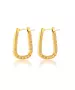 Allier Rectangle Hoops Sparkling 18k Gold Plated