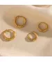 Éclat Hoops Small Sparkling 18K Gold Plated