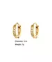 Éclat Hoops Small Sparkling 18K Gold Plated