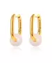 Aiguèze Rectangle Hoops 18k Gold Plated