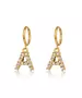 Vogüé Initial Charm Sparkling 18k Gold Plated