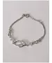 Silver Bracelet "Two Hearts- White" (S925)