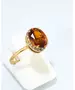 RING 9CT CITRINE ZIRCON