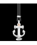 ZANCAN BLACK KEVLAR NECKLACE SILVER ANCHOR