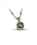 Pendant with Swarovski Stone and Tricolour Chain