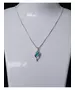 Silver Pendant "S" - Light blue (S925)