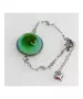 "Green Sphere" Resin Art Chain Bracelet